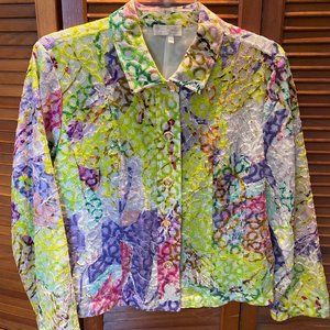 GREAT CAVALIER BY ST. PAUL MULTI COLOR RAISED PRINT JACKET WILL GO WITH ANYTHING